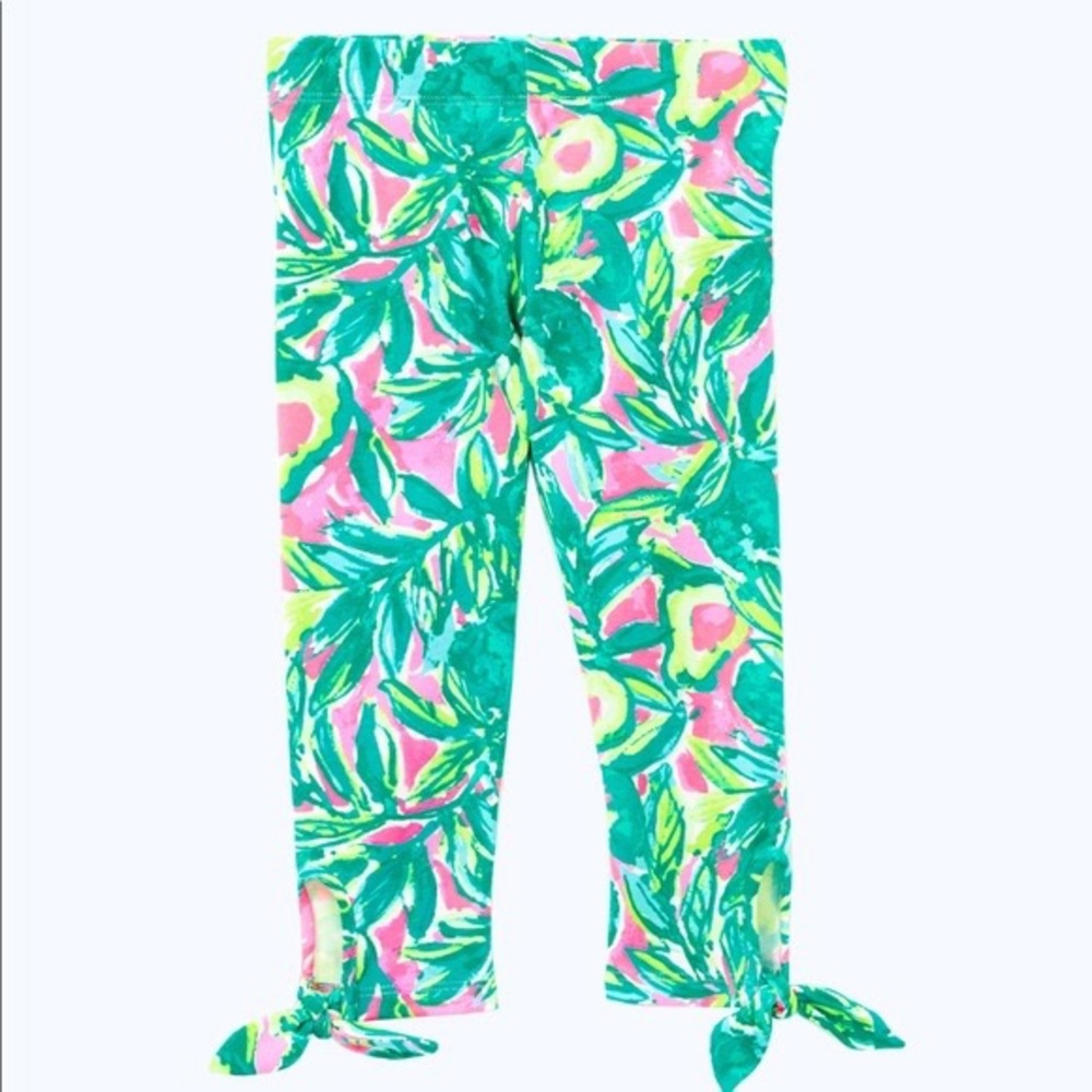 Lilly Pulitzer Guac & Roll Girls XL Leggings, Fit Ladies Small!! 🥑